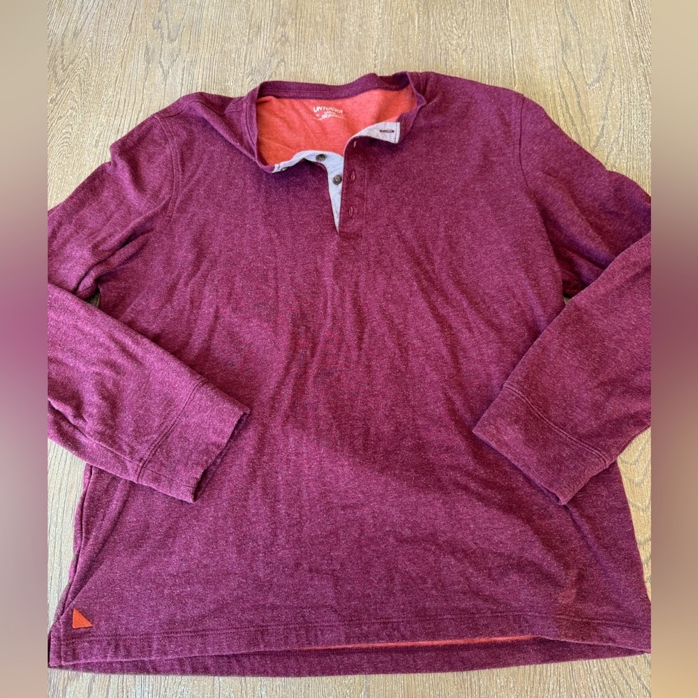 Men's Burgundy Long Sleeve Shirt